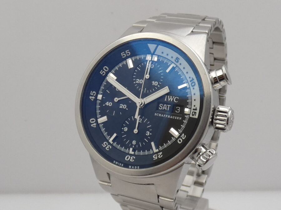 Cronografo IWC Aquatimer Day-Date 3719 Automatic Acciaio WITH BOX Braccialato ANNI '2000s - immagine 7