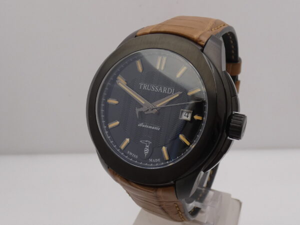 Trussardi T01 Automatic R2421100001 NEW BOX & PAPERS Acciaio Black PVD
