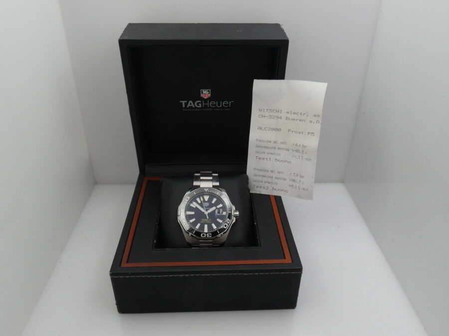 Tag Heuer Aquaracer WAY201A Ghiera Ceramica WITH BOX Automatico Acciaio Braccialato ANNO 2018 - immagine 11