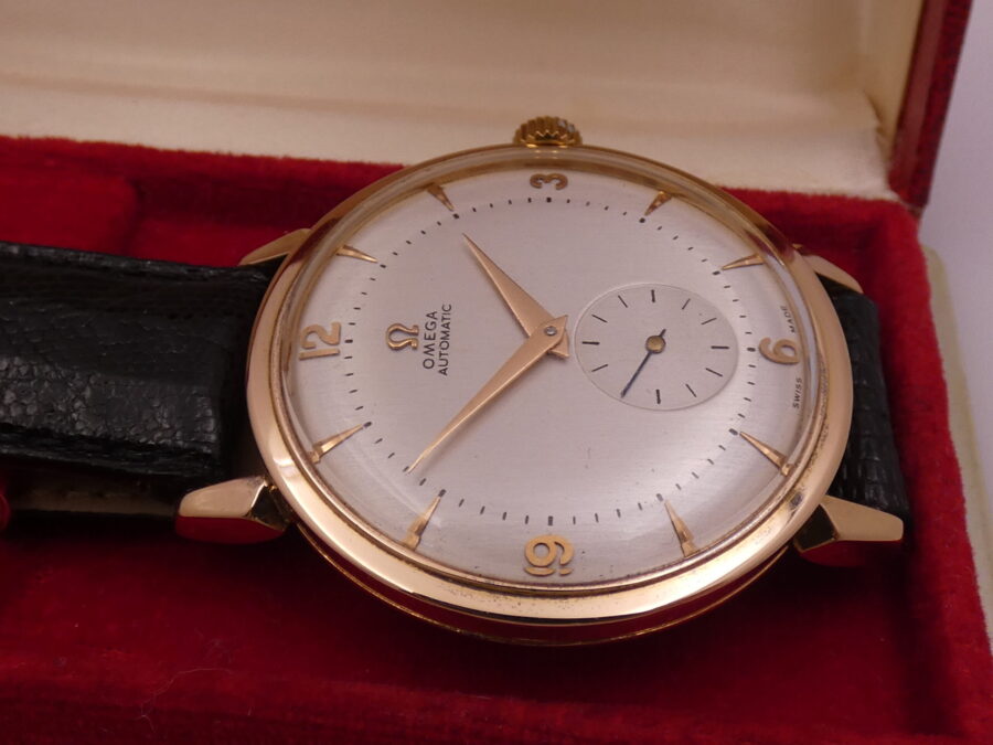 Omega Jumbo 37 mm Automatic Bumper 2714 ANNO 1947 Oro Rosa 18 Kt WITH BOX - immagine 8