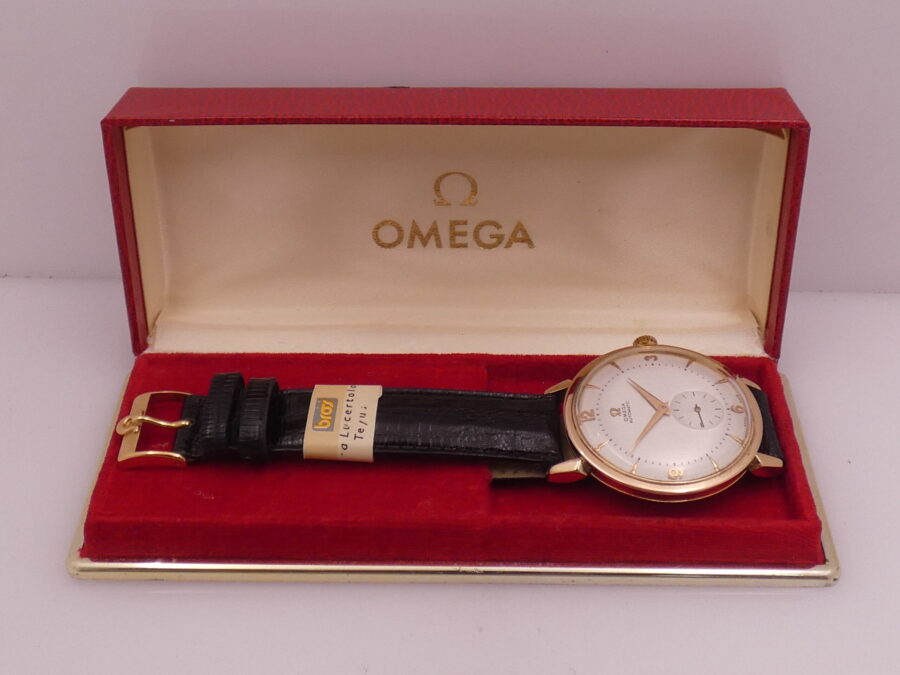 Omega Jumbo 37 mm Automatic Bumper 2714 ANNO 1947 Oro Rosa 18 Kt WITH BOX - immagine 9