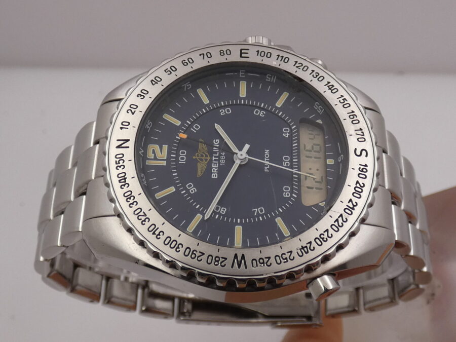Cronografo Breitling Pluton Professional A51038 Acciaio ANNi '90 Braccialato