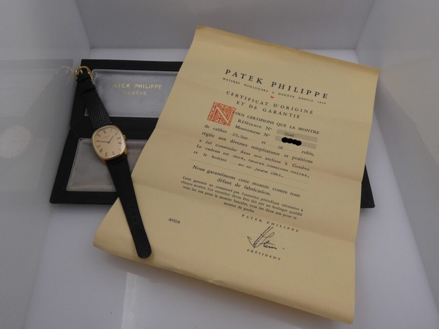 Patek Philippe Ellipse 3546 Oro Massiccio 18 Kt BOX & PAPERS Just Serviced Carica Manuale - immagine 8