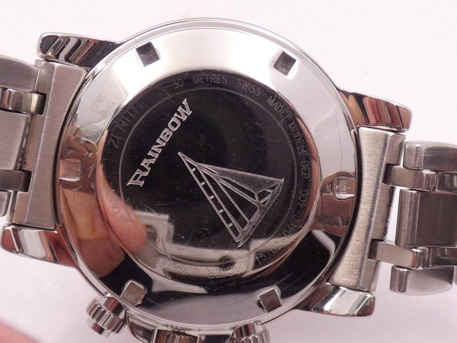 Cronografo Zenith El Primero Rainbow 15/02-0460-400 Acciaio WITH BOX Automatico ANNI '90 - immagine 9