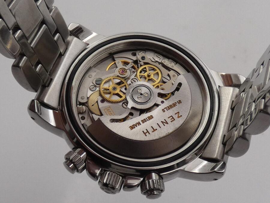 Cronografo Zenith El Primero Rainbow 15/02-0460-400 Acciaio WITH BOX Automatico ANNI '90 - immagine 10
