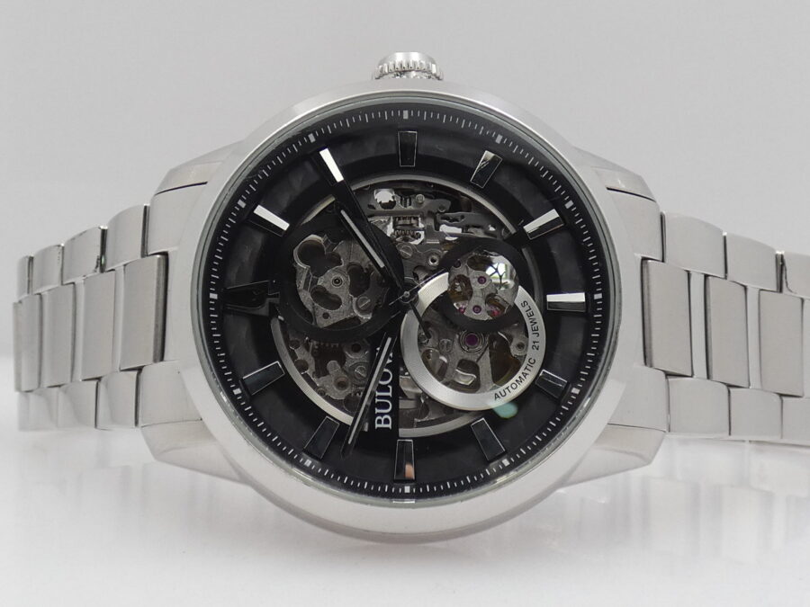 Bulova Sutton Skeleton 96A208 BOX & PAPERS Anno 2019 Acciaio Automatico - immagine 4