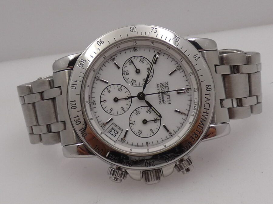 Cronografo Zenith El Primero Rainbow 15/02-0460-400 Acciaio WITH BOX Automatico ANNI '90 - immagine 2