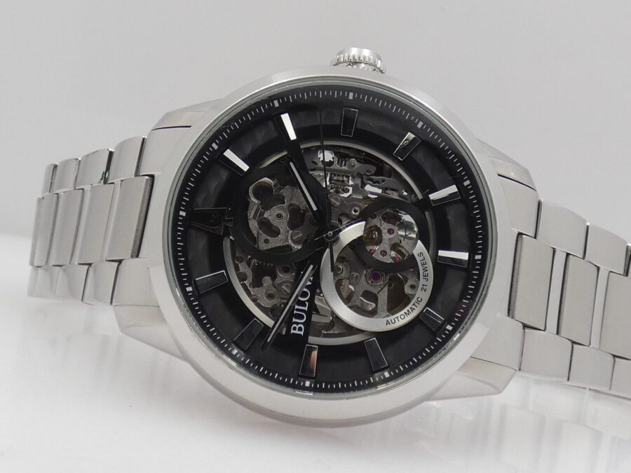 Bulova Sutton Skeleton 96A208 BOX & PAPERS Anno 2019 Acciaio Automatico - immagine 5