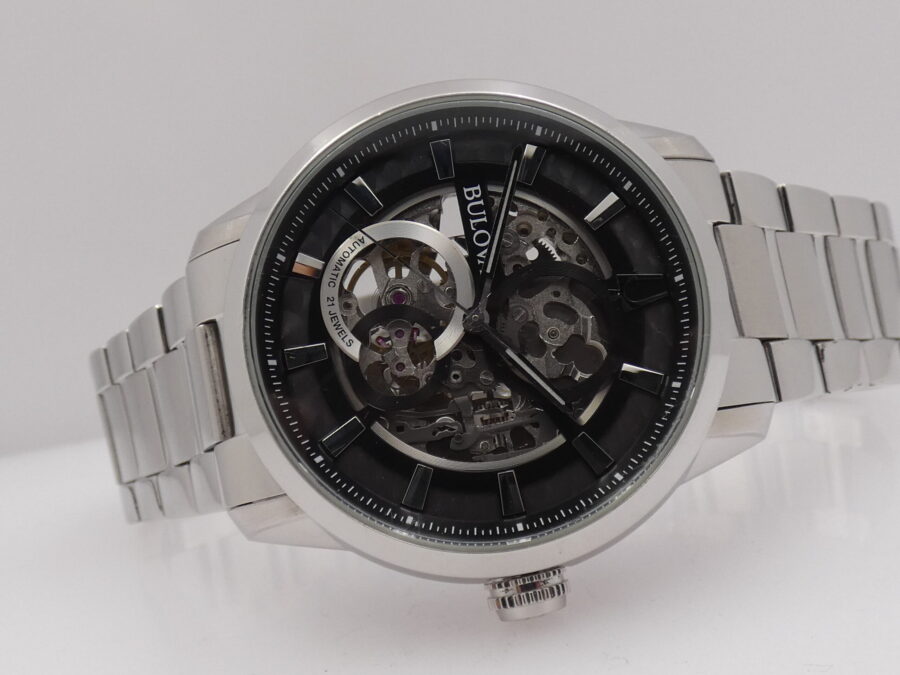 Bulova Sutton Skeleton 96A208 BOX & PAPERS Anno 2019 Acciaio Automatico - immagine 7