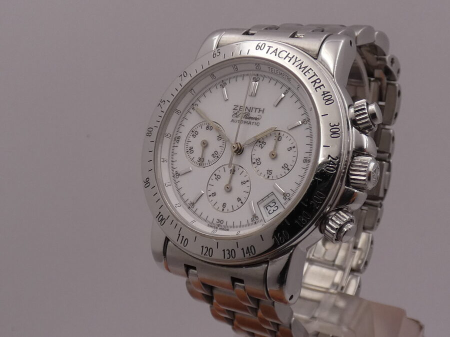 Cronografo Zenith El Primero Rainbow 15/02-0460-400 Acciaio WITH BOX Automatico ANNI '90 - immagine 3
