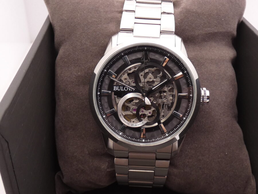 Bulova Sutton Skeleton 96A208 BOX & PAPERS Anno 2019 Acciaio Automatico - immagine 8
