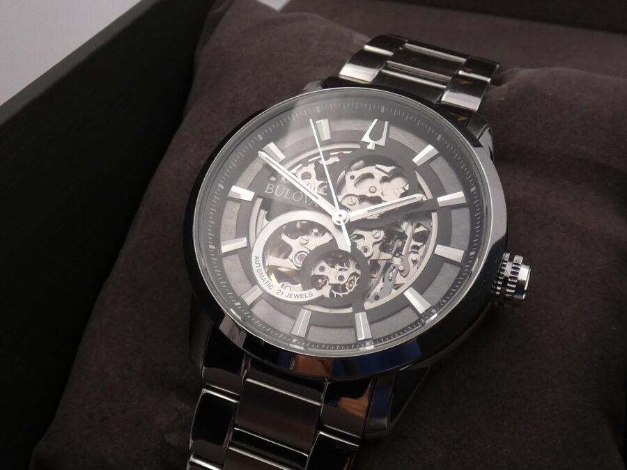 Bulova Sutton Skeleton 96A208 BOX & PAPERS Anno 2019 Acciaio Automatico - immagine 10