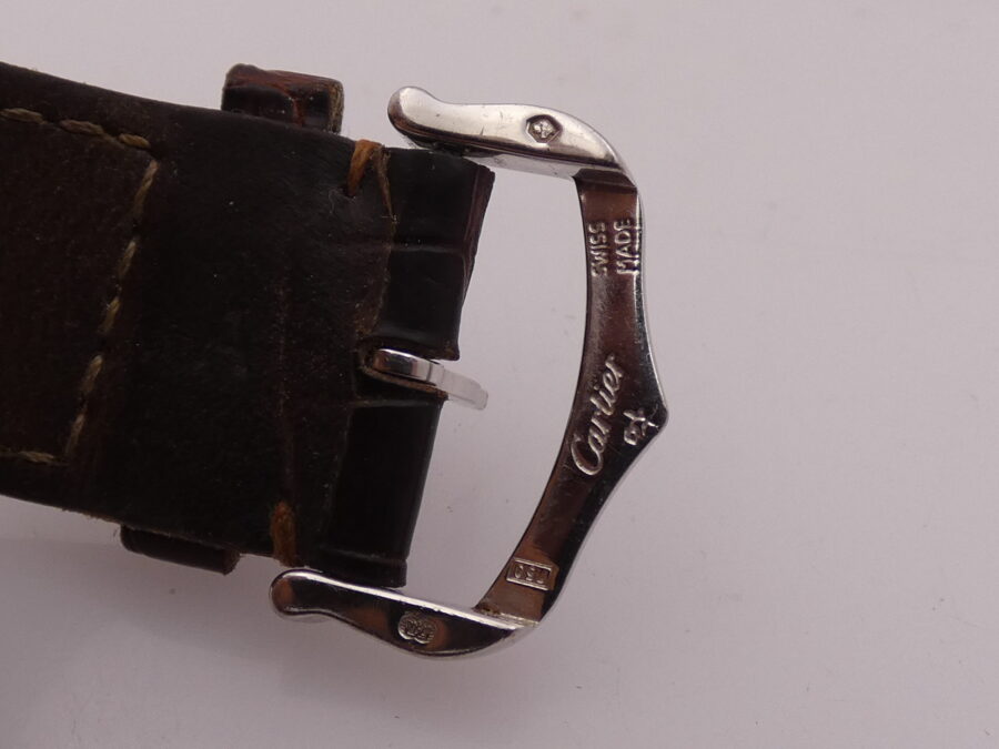 Cronografo Cartier Tank Americaine 2312 Oro Bianco 18 Kt ANNI '2000s - immagine 11