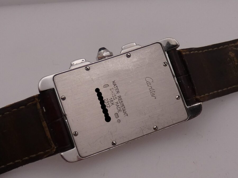 Cronografo Cartier Tank Americaine 2312 Oro Bianco 18 Kt ANNI '2000s - immagine 15