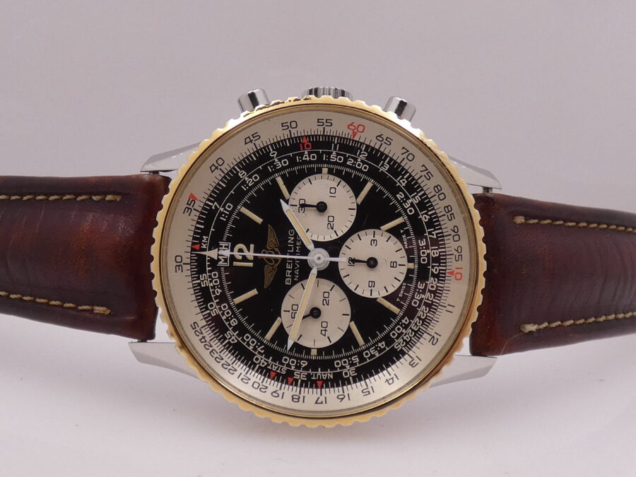 Cronografo Breitling Navitimer 81600 Acciaio & Oro WITH BOX Automatico ANNI '90s - immagine 3