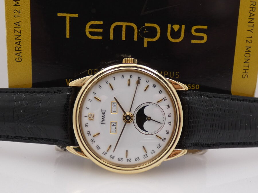 Piaget Triple Calendar Moonphases 15908 Oro 18 Kt Limited Edition ANNI '90 Carica Manuale - immagine 2