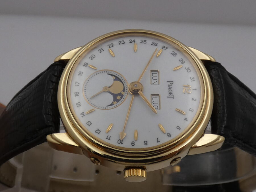 Piaget Triple Calendar Moonphases 15908 Oro 18 Kt Limited Edition ANNI '90 Carica Manuale - immagine 3