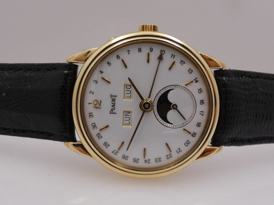 Piaget Triple Calendar Moonphases 15908 Oro 18 Kt Limited Edition ANNI '90 Carica Manuale - immagine 4