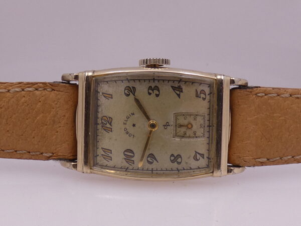 Lord Elgin Tonneau Oro 14 Kt Gold Filled ANNO 1947 JUST SERVICED Carica Manuale
