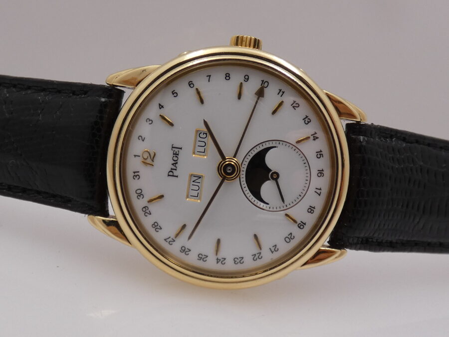 Piaget Triple Calendar Moonphases 15908 Oro 18 Kt Limited Edition ANNI '90 Carica Manuale - immagine 5