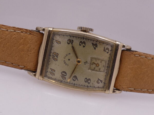 Lord Elgin Tonneau Oro 14 Kt Gold Filled ANNO 1947 JUST SERVICED Carica Manuale