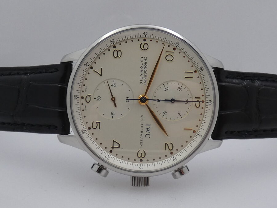 Cronografo IWC Portoghese 3714 BOX & PAPERS Serviced in IWC ANNO 2000 Acciaio - immagine 5