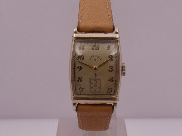 Lord Elgin Tonneau Oro 14 Kt Gold Filled ANNO 1947 JUST SERVICED Carica Manuale