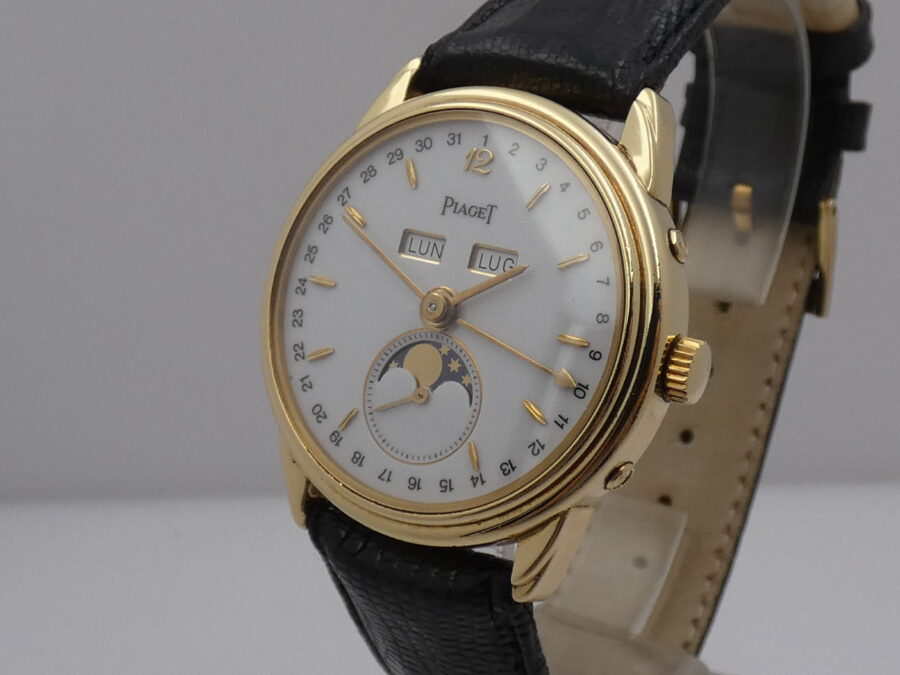 Piaget Triple Calendar Moonphases 15908 Oro 18 Kt Limited Edition ANNI '90 Carica Manuale - immagine 9