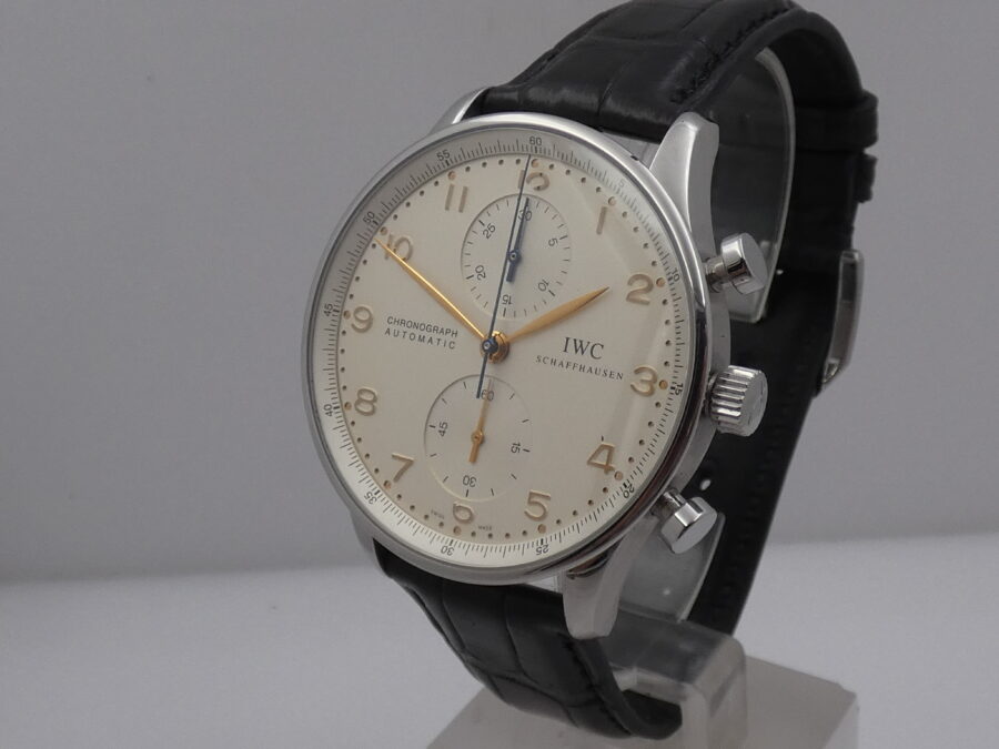 Cronografo IWC Portoghese 3714 BOX & PAPERS Serviced in IWC ANNO 2000 Acciaio - immagine 8