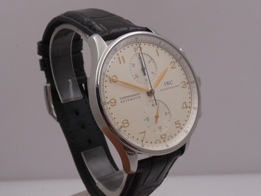 Cronografo IWC Portoghese 3714 BOX & PAPERS Serviced in IWC ANNO 2000 Acciaio - immagine 9