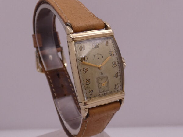 Lord Elgin Tonneau Oro 14 Kt Gold Filled ANNO 1947 JUST SERVICED Carica Manuale