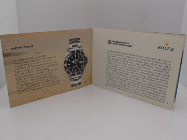 Booklet/Libretto For Rolex GMT Master II 16760 Fat Lady & GMT Master 16750/16753/16758 ANNO 1984 Tedesco
