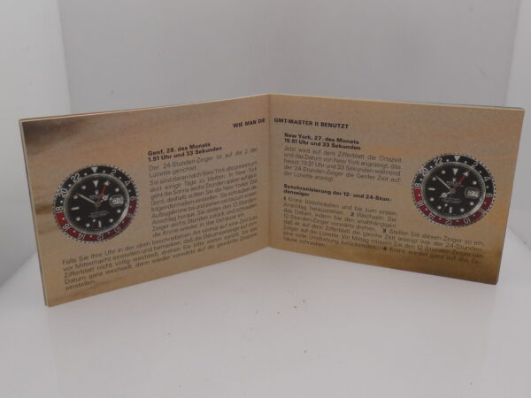 Booklet/Libretto For Rolex GMT Master II 16760 Fat Lady & GMT Master 16750/16753/16758 ANNO 1984 Tedesco