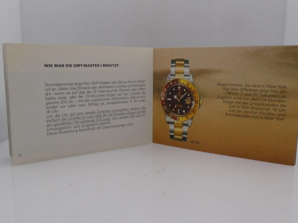 Booklet/Libretto For Rolex GMT Master II 16760 Fat Lady & GMT Master 16750/16753/16758 ANNO 1984 Tedesco