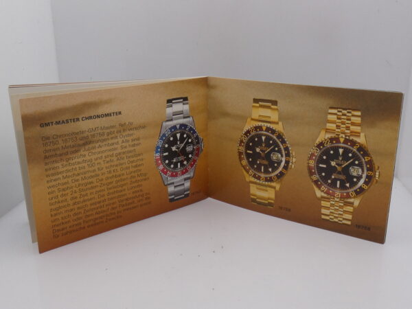 Booklet/Libretto For Rolex GMT Master II 16760 Fat Lady & GMT Master 16750/16753/16758 ANNO 1984 Tedesco