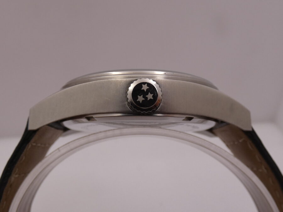 Perseo Aviatore Tre Stelle 11351 Automatic Date BOX & PAPERS NEVER WORN Acciaio - immagine 15