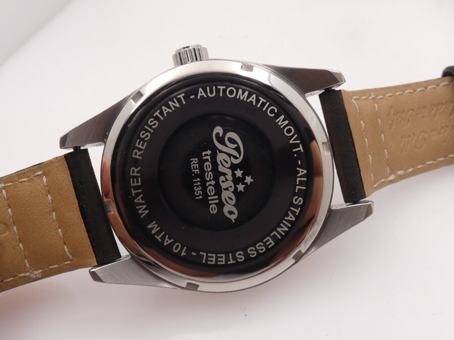 Perseo Aviatore Tre Stelle 11351 Automatic Date BOX & PAPERS NEVER WORN Acciaio - immagine 16