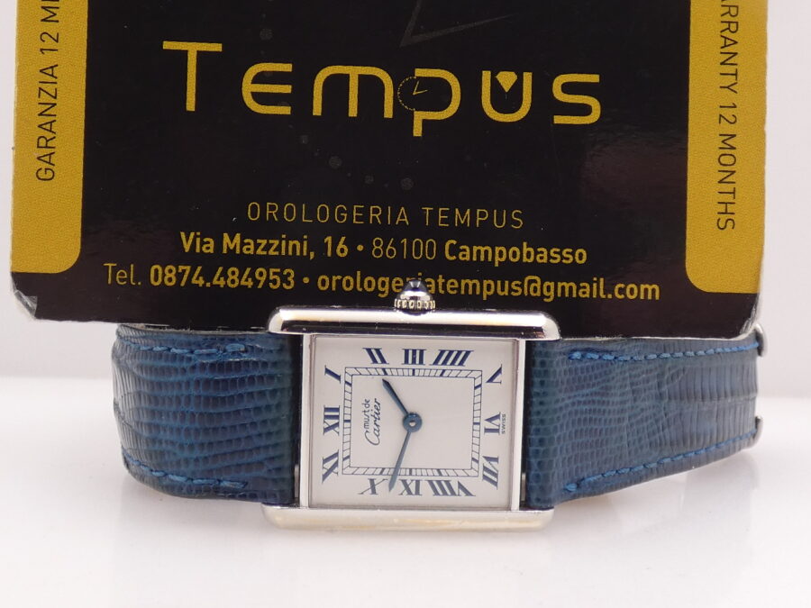 Cartier Tank Must De Cartier 1616 Silver 925 YEARS '90s Ladies Watch - immagine 2