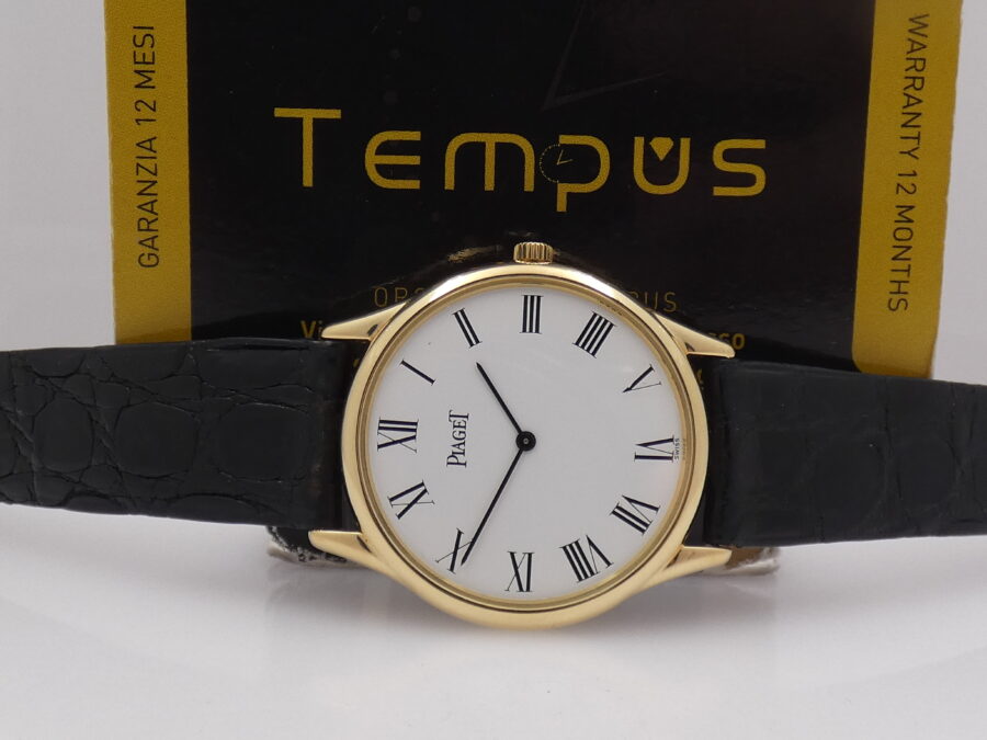 Piaget Mecanique Ultra Thin Oversize 9095N Oro Massiccio 18 Kt ANNI '90 Carica Manuale 9P2 - immagine 2