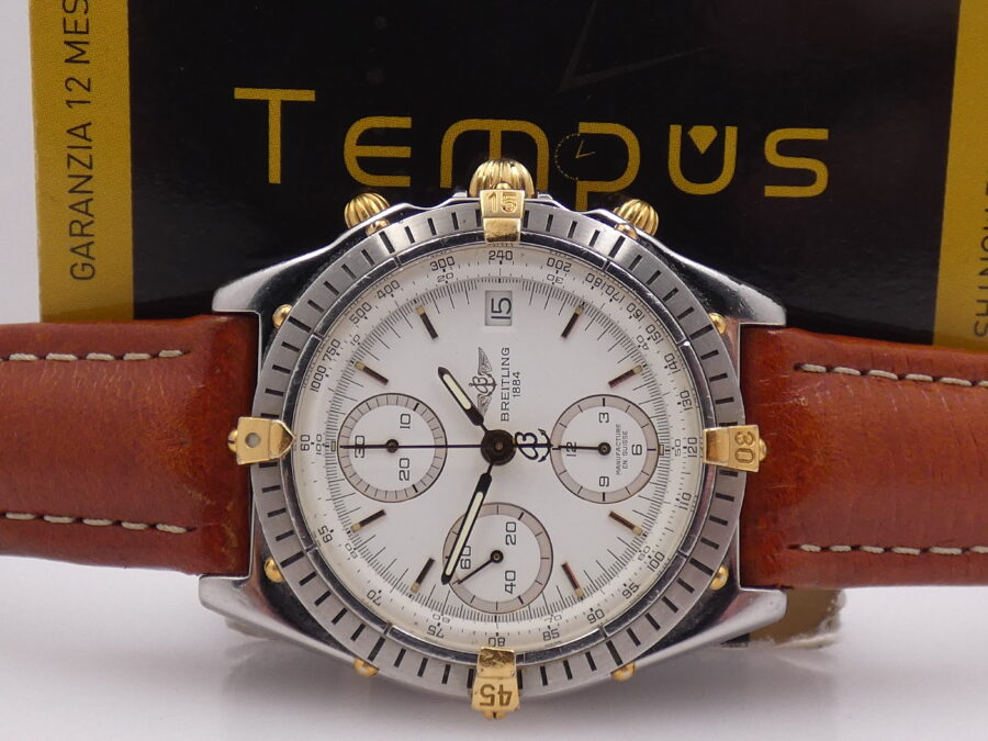 Cronografo Breitling Chronomat B13047 Acciaio & Oro Automatico Anni '90s - immagine 2