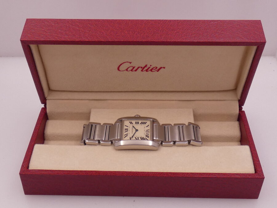 Cartier Tank Francaise 2301 Acciaio ANNI '2000s Braccialato Ladies - immagine 11