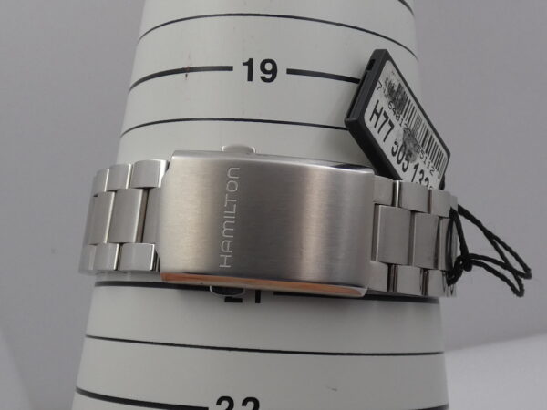 Hamilton Khaki Navy UTC GMT 3 Crown H77505133 Automatico NEW BOX & PAPERS Acciaio Braccialato