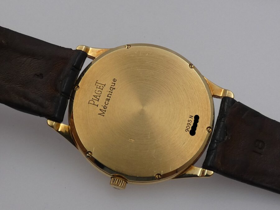 Piaget Mecanique Ultra Thin Oversize 9095N Oro Massiccio 18 Kt ANNI '90 Carica Manuale 9P2 - immagine 14