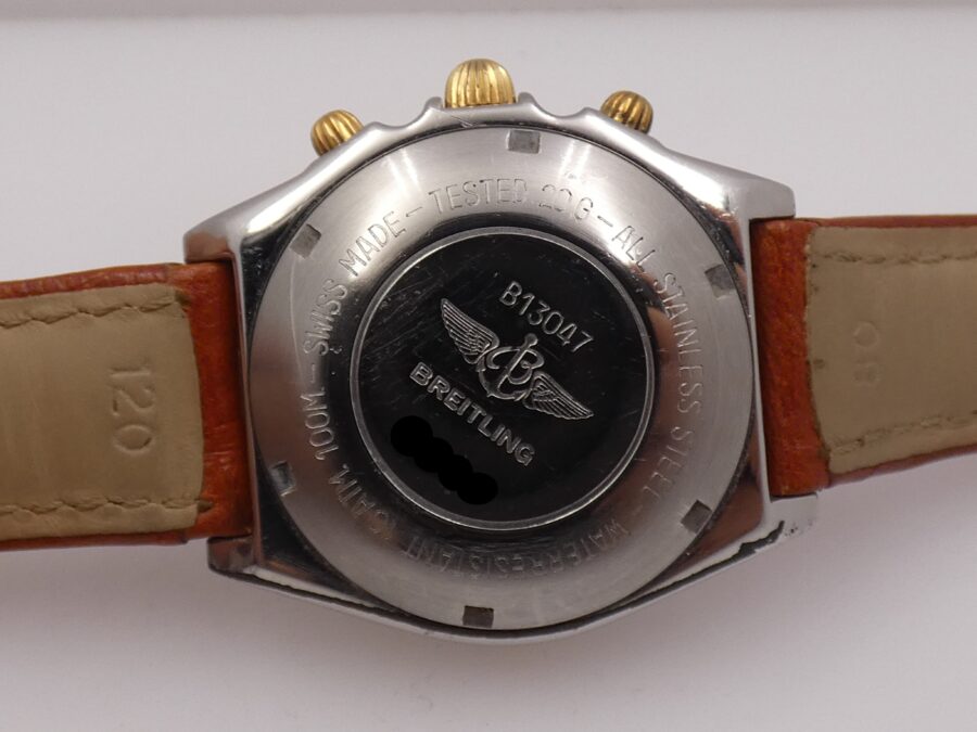 Cronografo Breitling Chronomat B13047 Acciaio & Oro Automatico Anni '90s - immagine 15