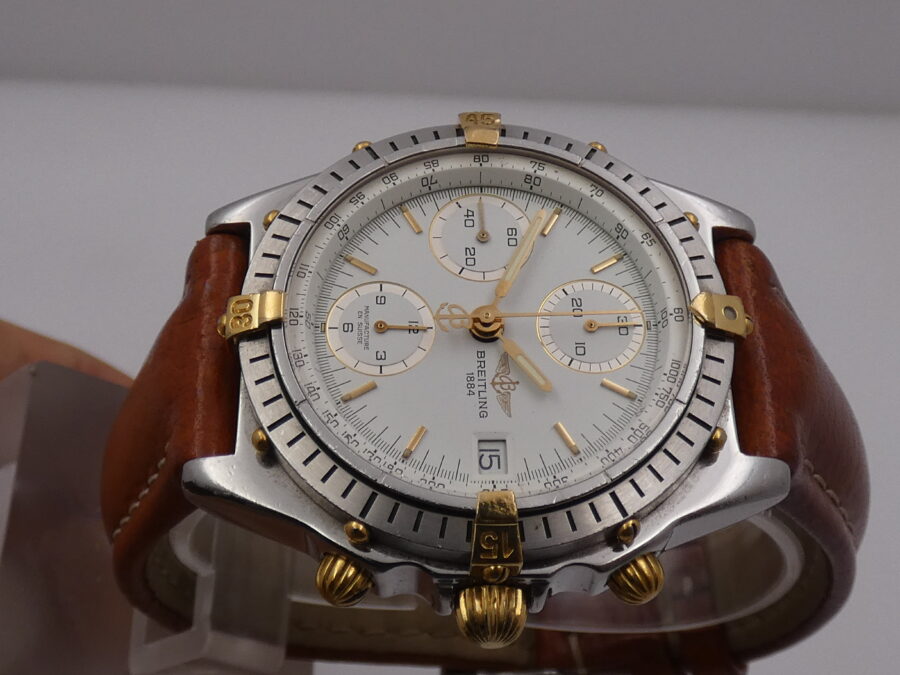 Cronografo Breitling Chronomat B13047 Acciaio & Oro Automatico Anni '90s - immagine 3