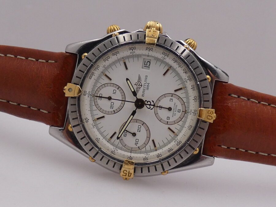 Cronografo Breitling Chronomat B13047 Acciaio & Oro Automatico Anni '90s - immagine 4