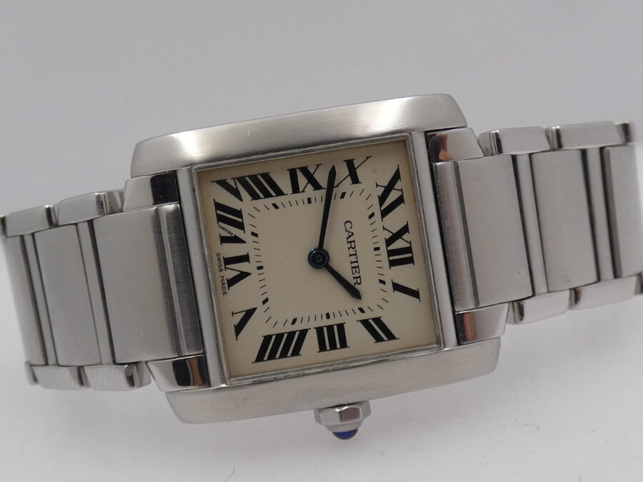 Cartier Tank Francaise 2301 Acciaio ANNI '2000s Braccialato Ladies - immagine 5