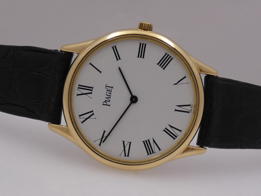 Piaget Mecanique Ultra Thin Oversize 9095N Oro Massiccio 18 Kt ANNI '90 Carica Manuale 9P2 - immagine 5
