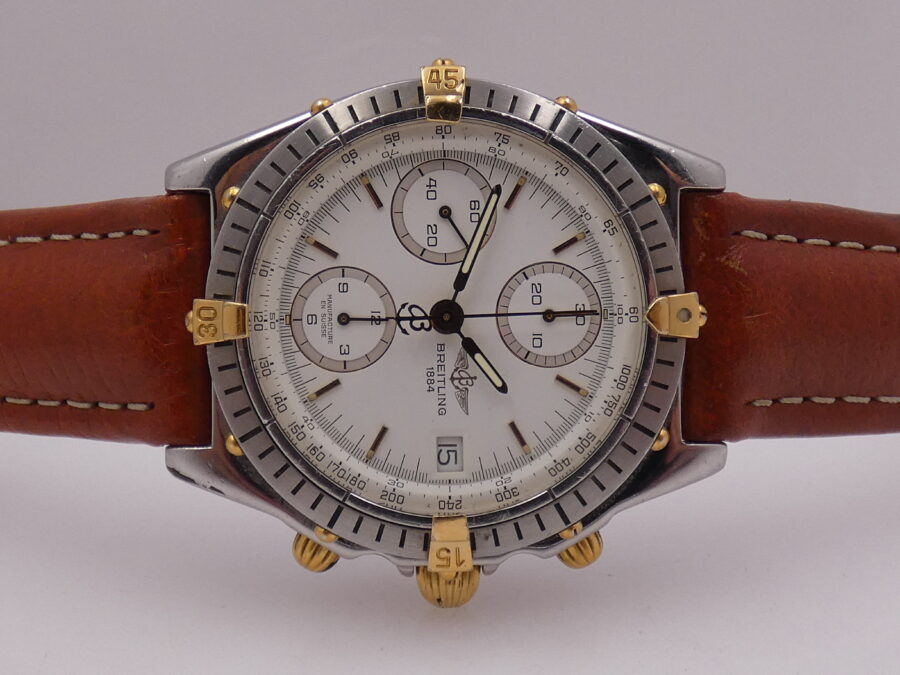 Cronografo Breitling Chronomat B13047 Acciaio & Oro Automatico Anni '90s - immagine 5