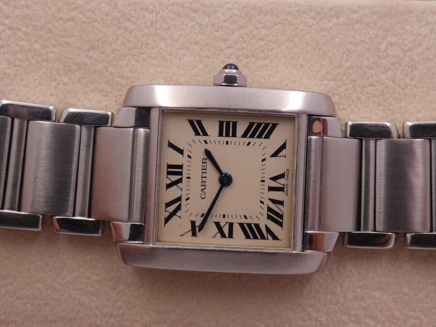 Cartier Tank Francaise 2301 Acciaio ANNI '2000s Braccialato Ladies - immagine 6